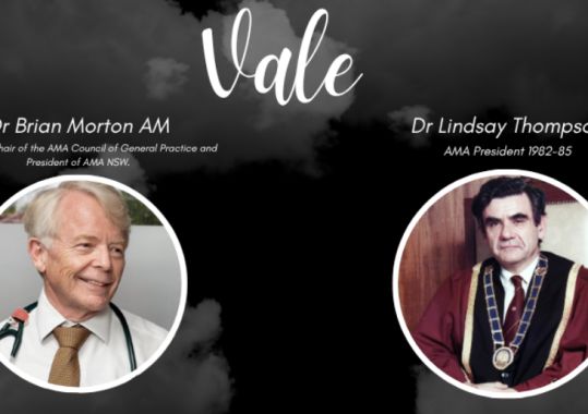 AMA honours the passing of two senior officeholders